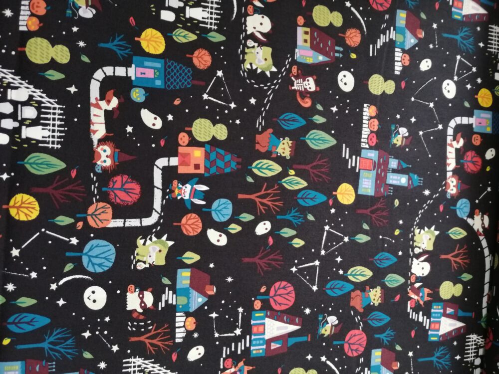 Trick or Treat trail FQ cotton fabric