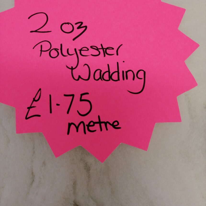 polyester 2oz wadding sold by the metre