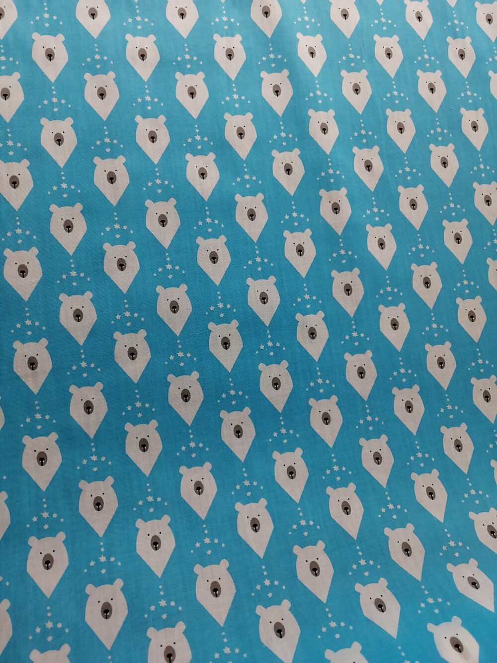 PolyCotton Polar bears on Blue