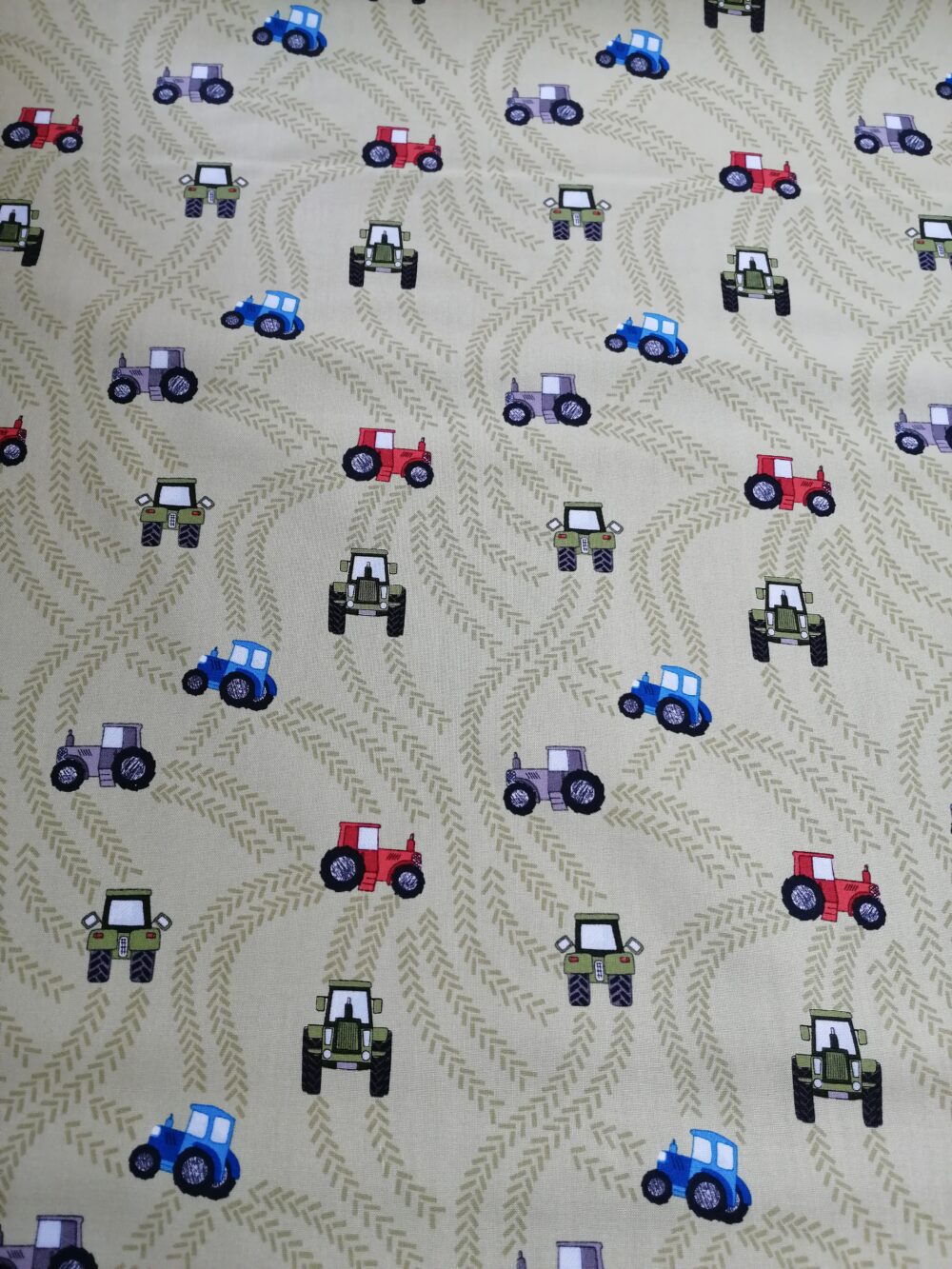 Piggy Tales Tractors cotton Fabric FQ