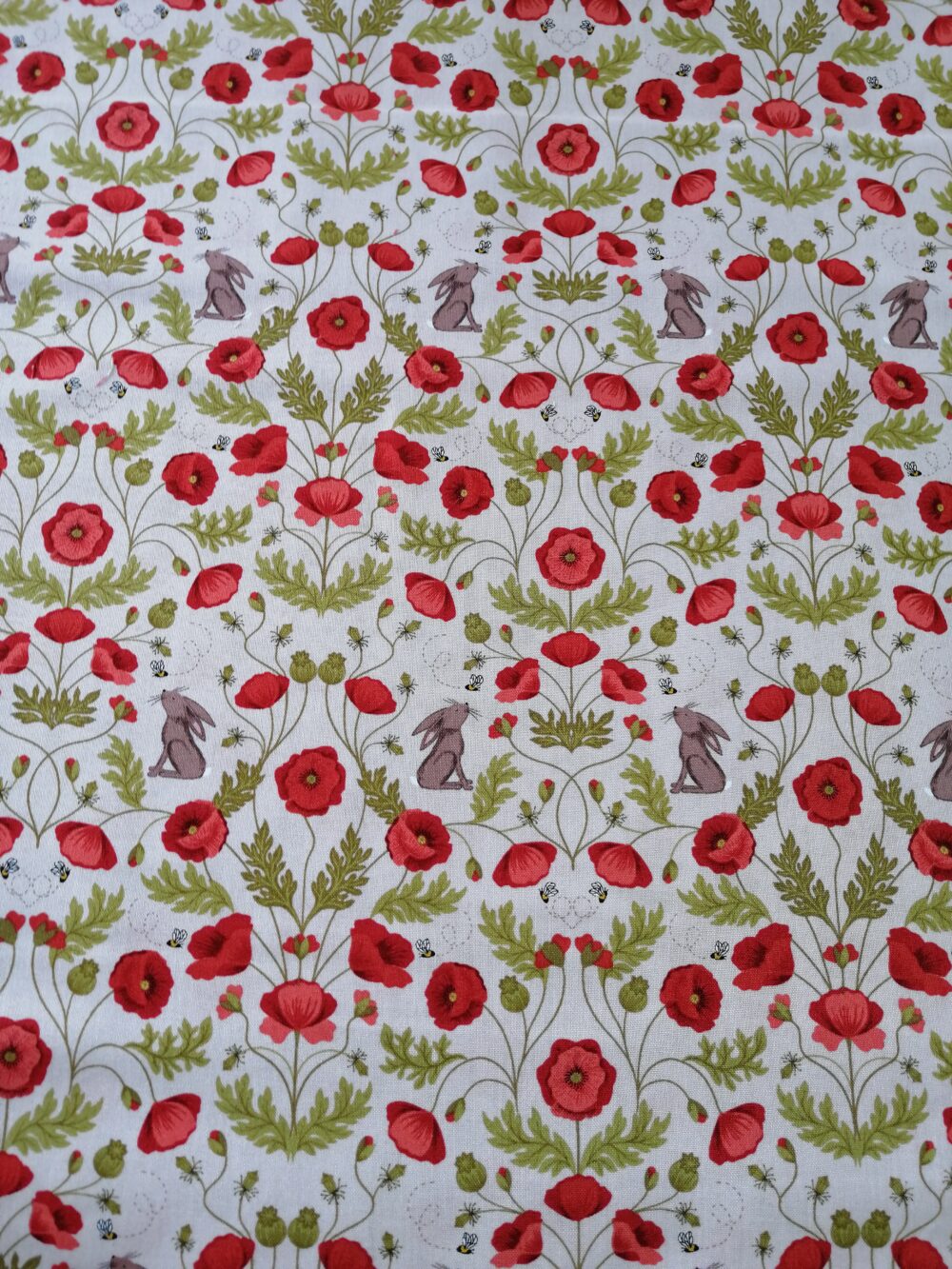 Poppy and Hare cotton fabric FQ