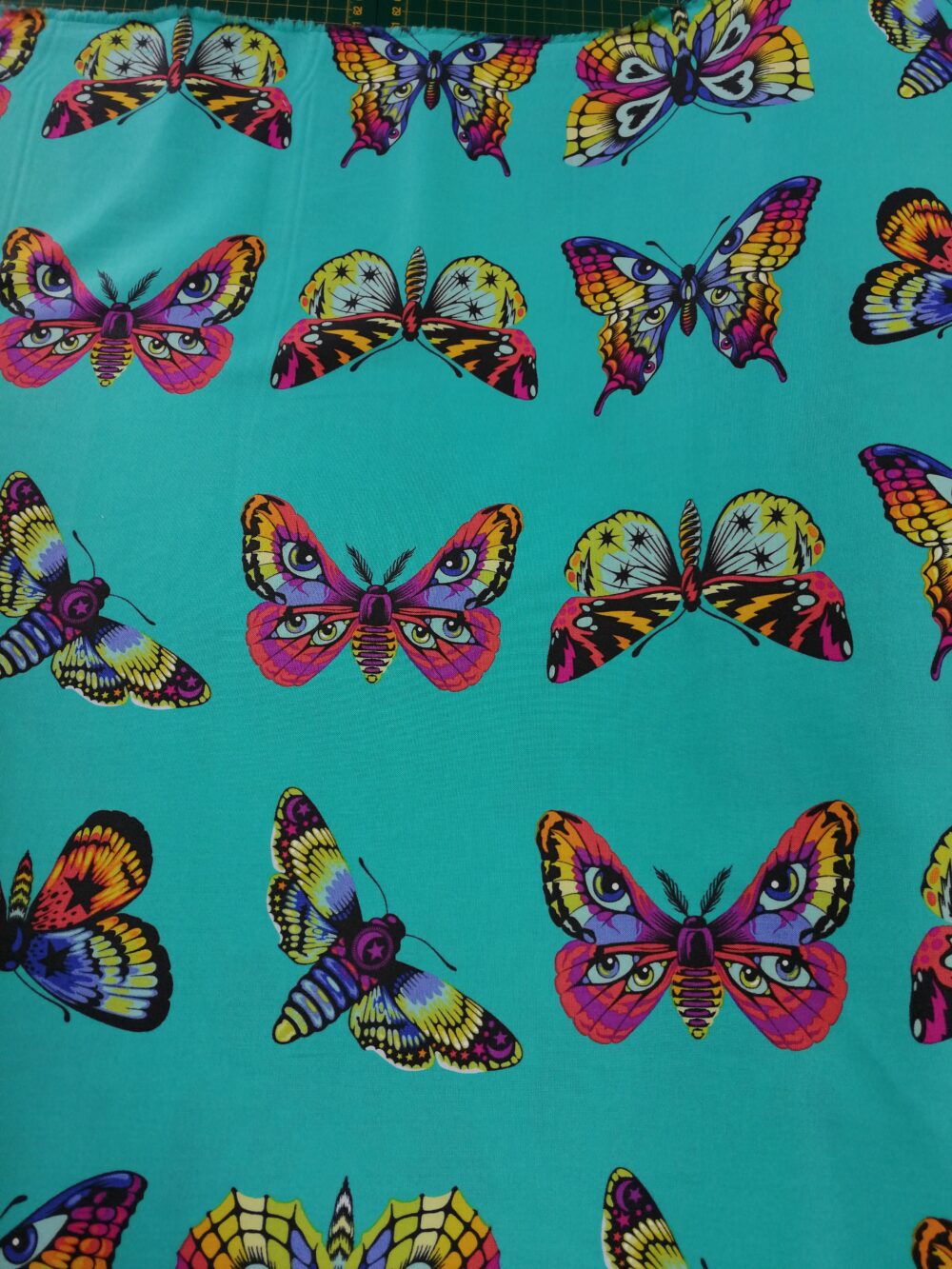 Tula Pink Day Dreamer Butterflies on Blue