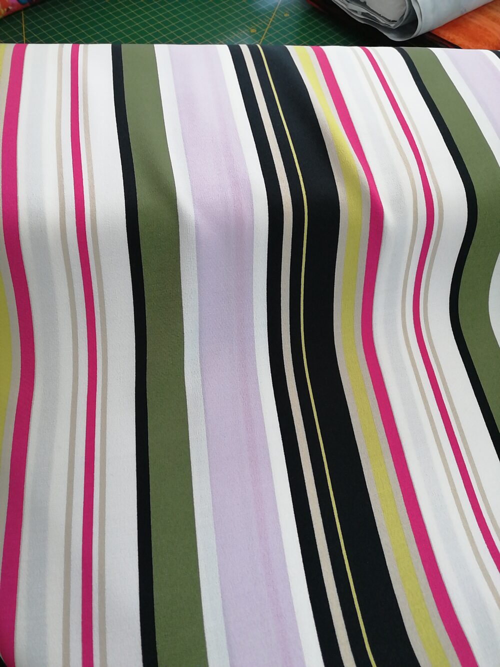 Stripe Polyester fabric by the half metre