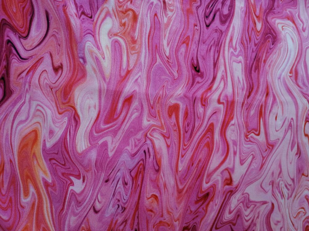 Pink Marble Cotton Fabric FQ - Image 3