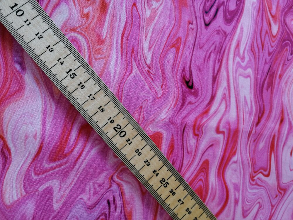 Pink Marble Cotton Fabric FQ