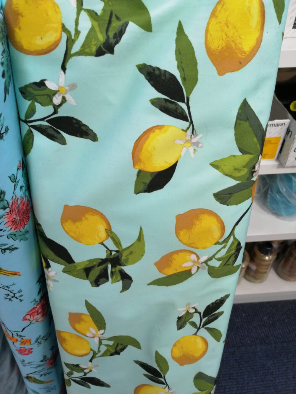 Lemon cotton fabric