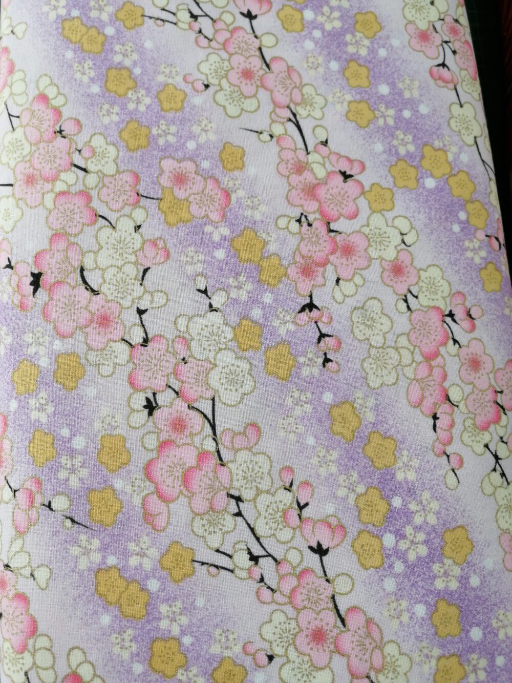 Cherry blossom japanese cotton fabric