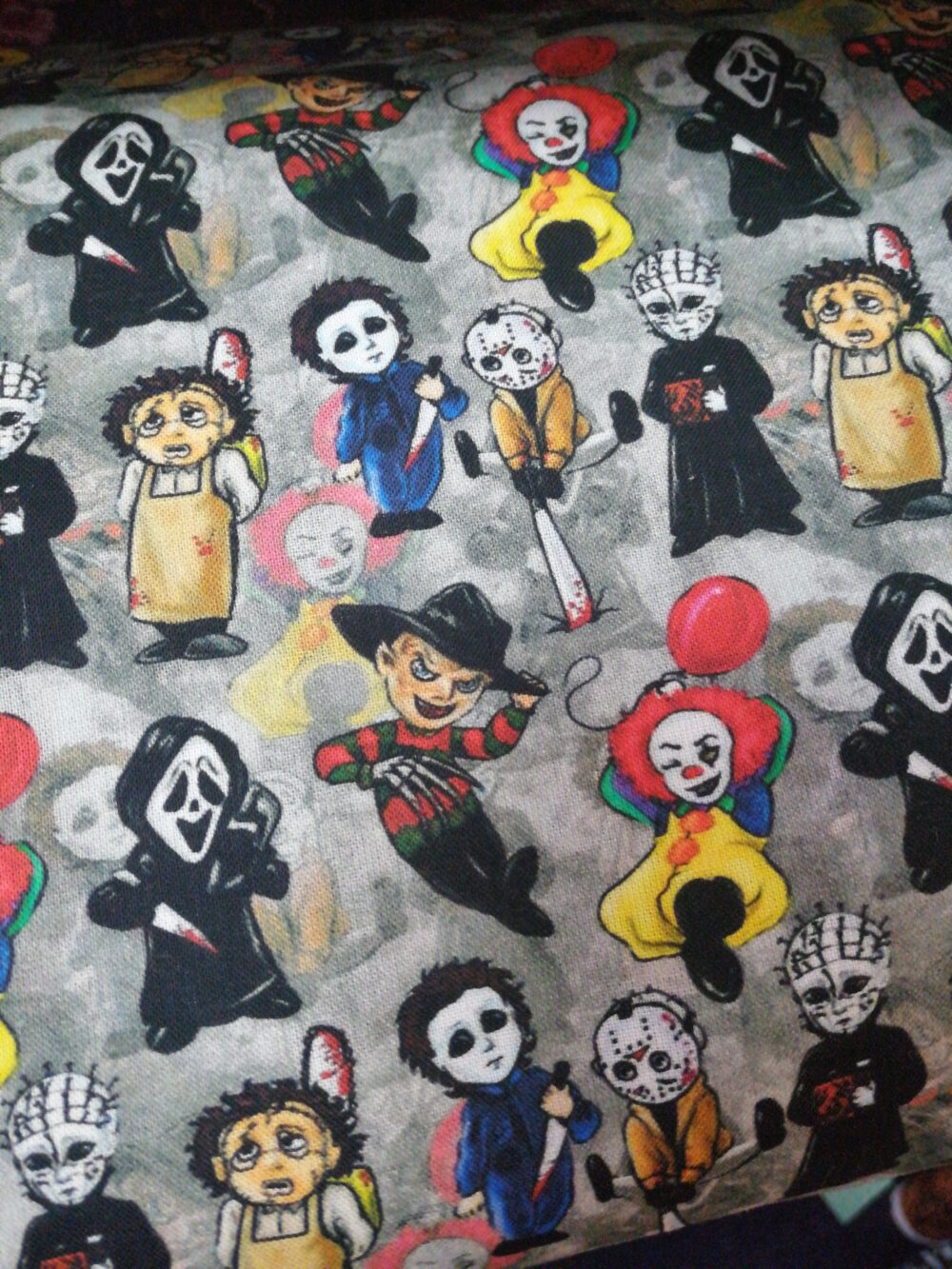 Halloween Film Characters cotton fabric by the Half Metre