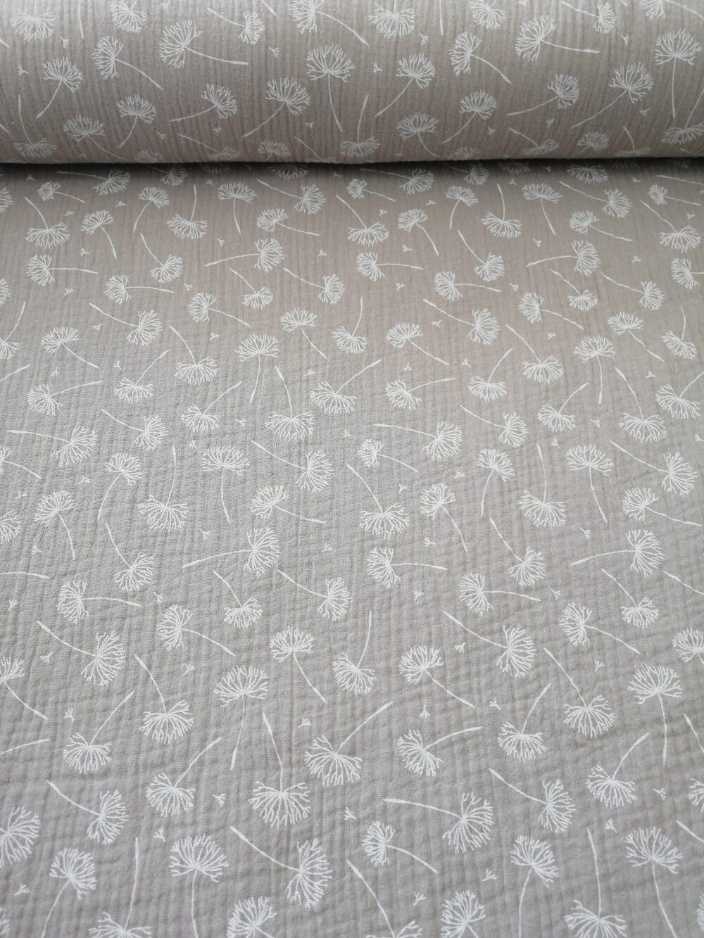 Dandelion Double Gauze fabric by half metre beige