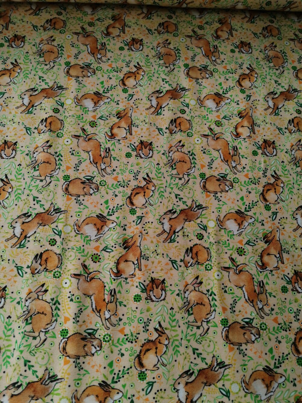 Spring Rabbit cotton jersey fabric