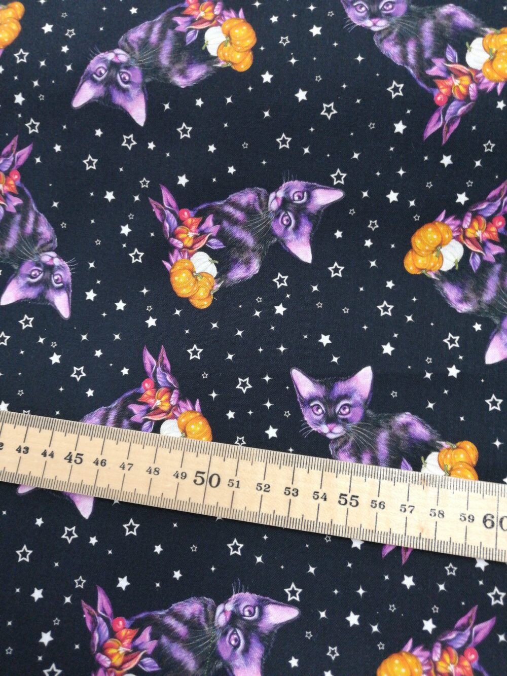 Hallowishes black cats cotton fabric - Image 3