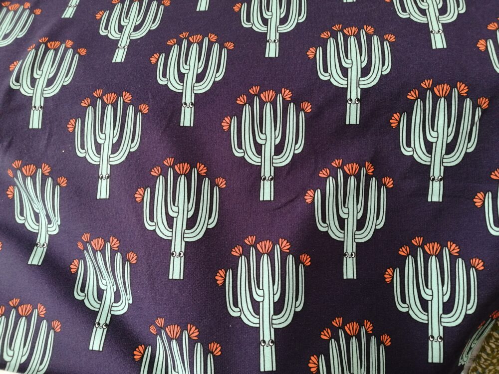 Cacti cotton jersey fabric