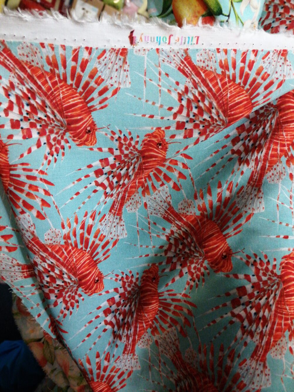 Lion fish viscose fabric