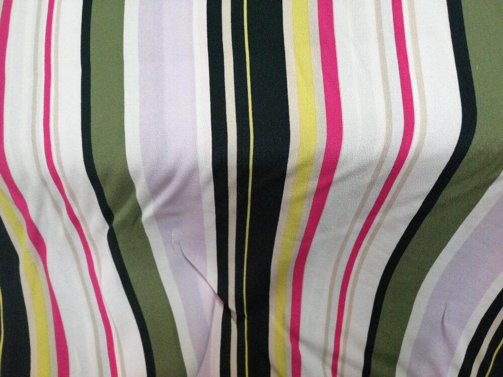 Stripe viscose fabric